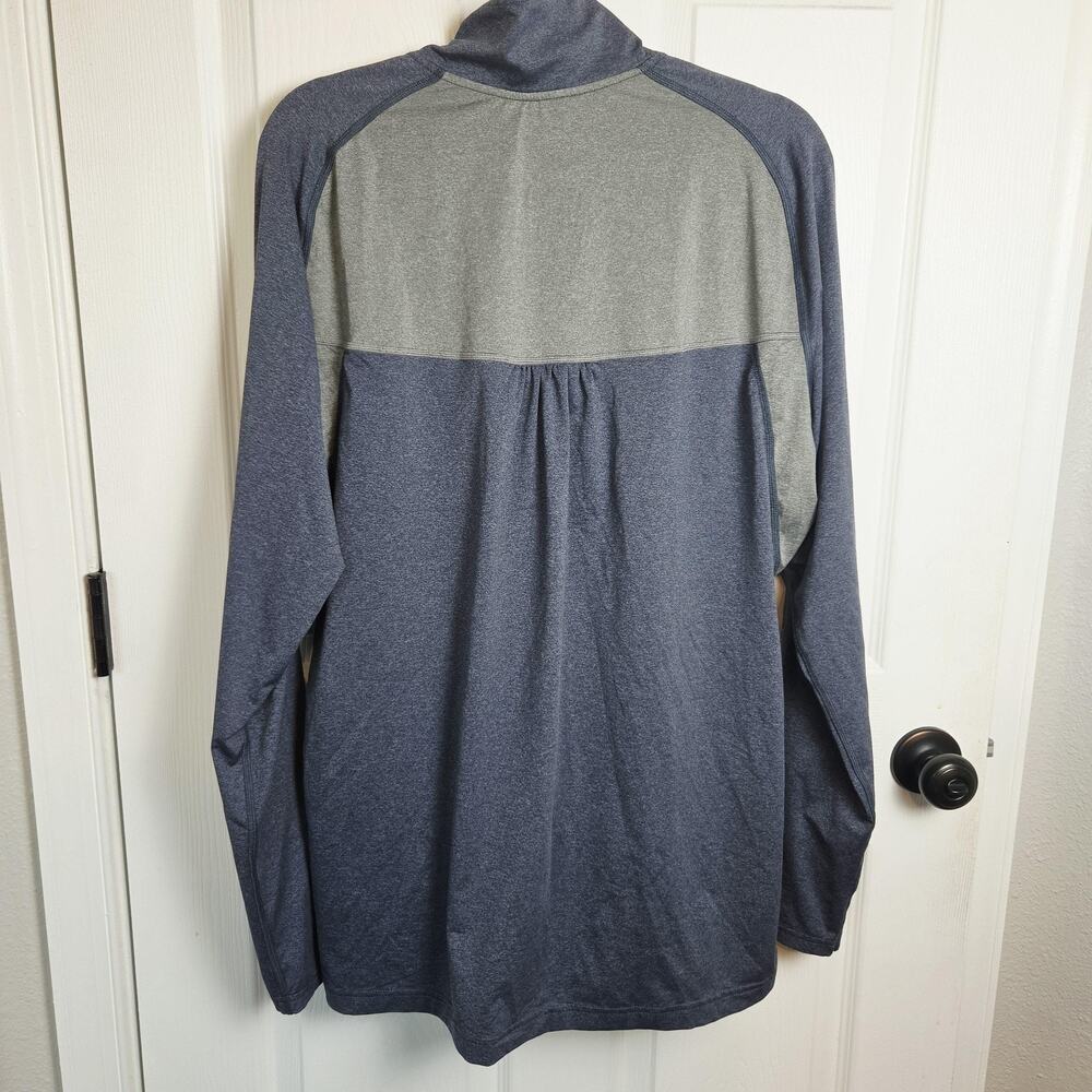 Mizuno Pullover Mens 2XL Gray Performance 1/4 Zip Long Sleeve Training Top - Picture 8 of 13